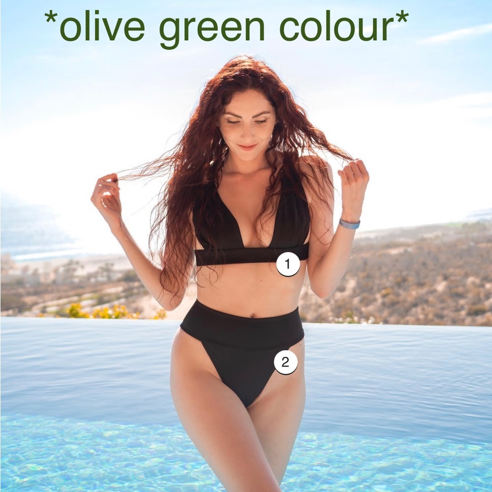 Londre bikini. 2 pieces. Size M. olive green colour